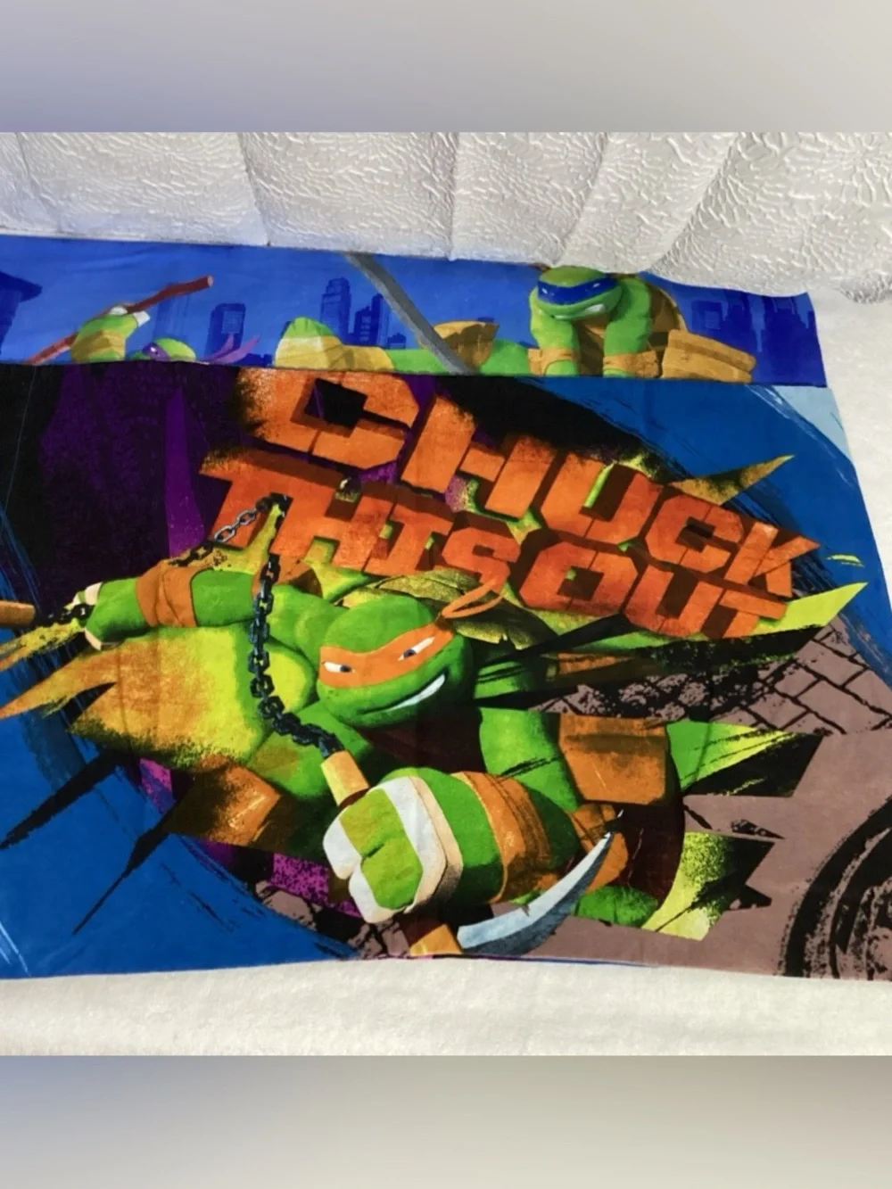 Lot of 2 Nickelodeon Teenage Mutant Ninja Turtles Standard Pillowcases 2014